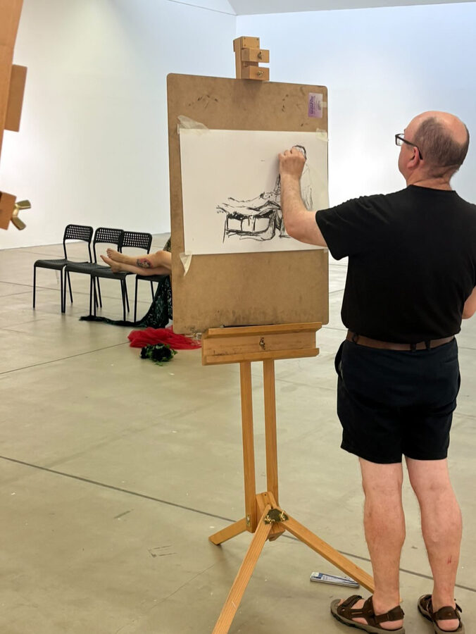A moment from a North East Life Art Project session