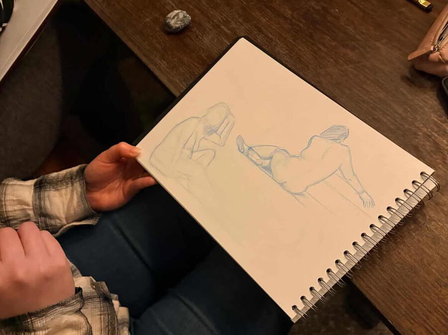 A moment from a North East Life Art Project session