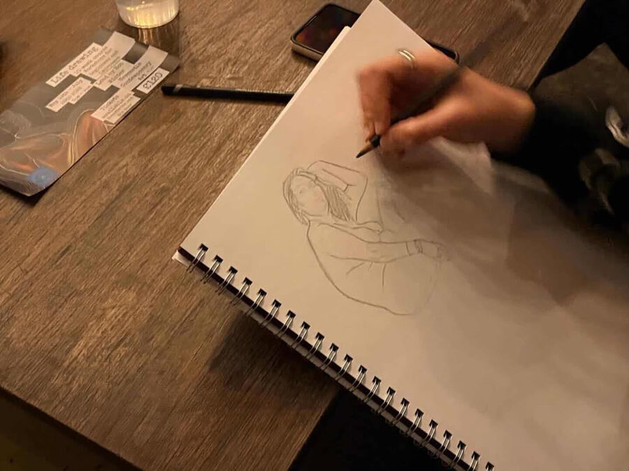 A moment from a North East Life Art Project session