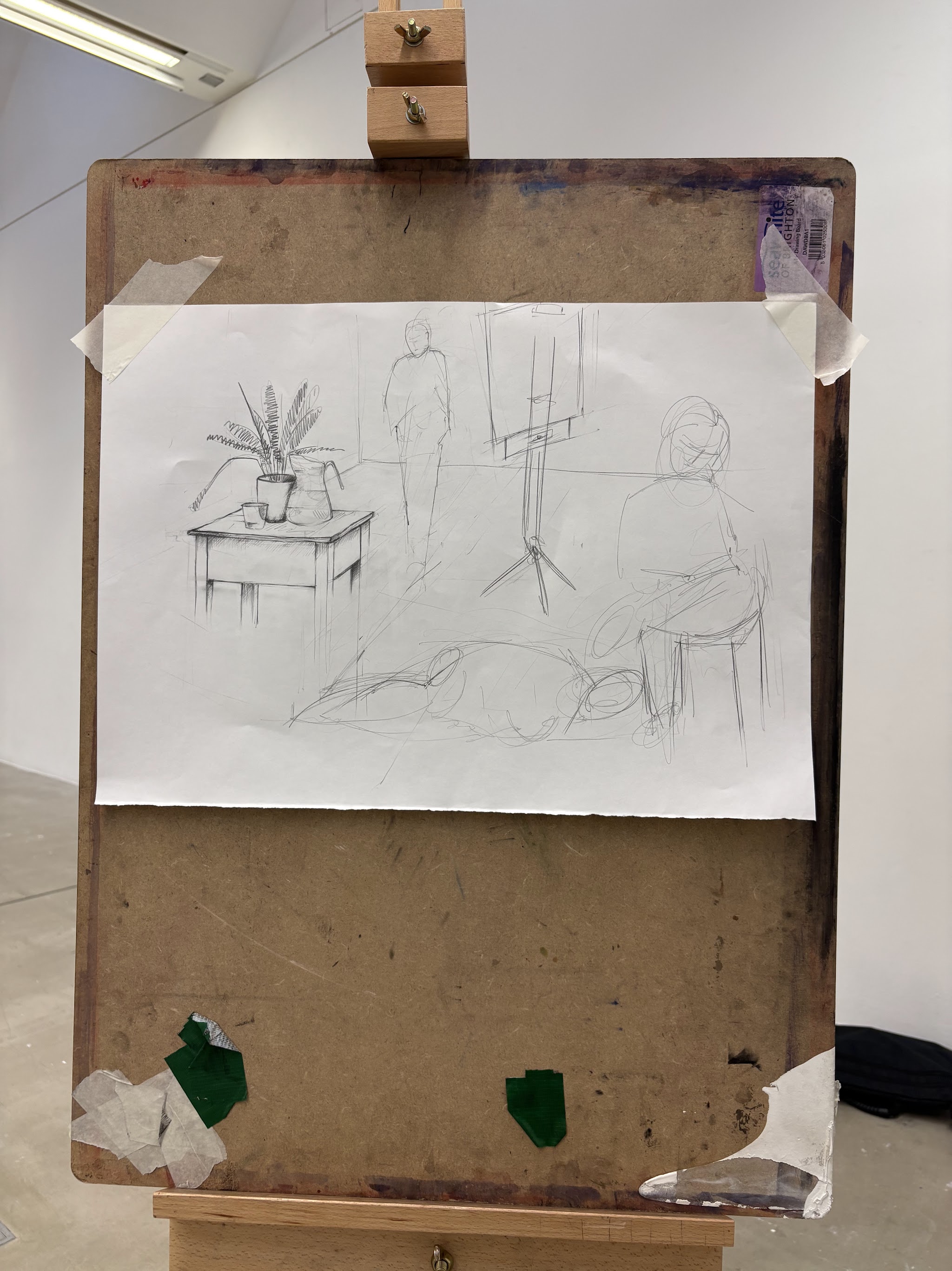 A light study on an easel